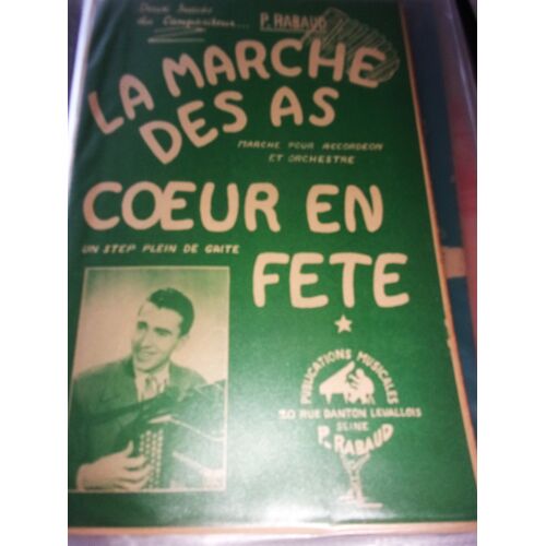 Partition Accordéon "La Marche Des As" Et "Coeur En Fête"