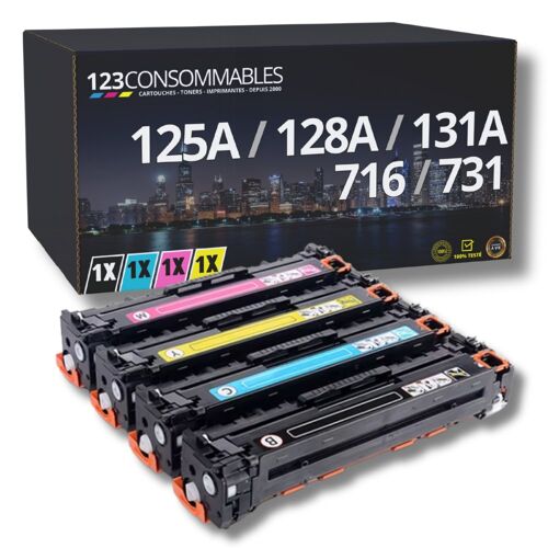 Pack de 4 toners compatible CANON 716 (BK+C+M+Y)
