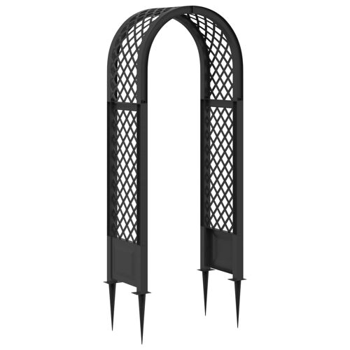vidaXL Arche à roses avec pointes Anthracite 97 x 43 x 218 cm PP