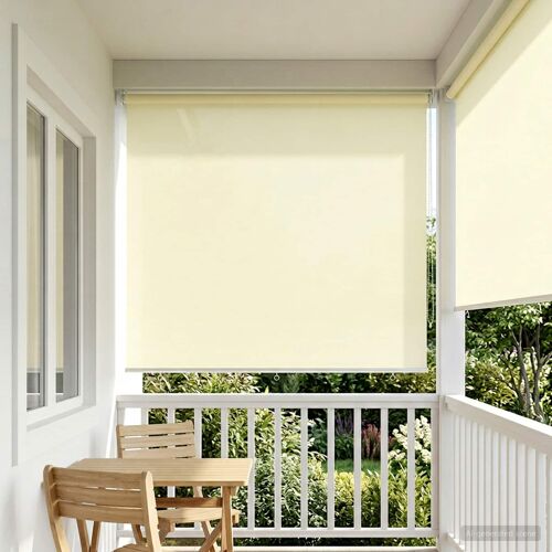 Vidaxl Store Enrouleur Protection Uv Crème 160 X 140 Cm Polyester