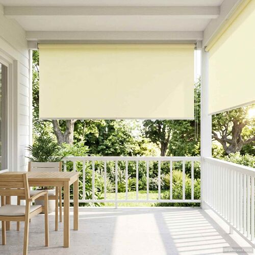 Vidaxl Store Enrouleur Protection Uv Crème 180 X 230 Cm Polyester