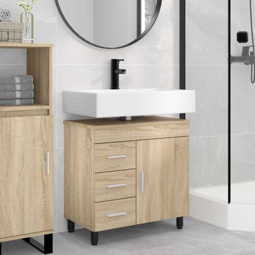 vidaXL Unité de vanité de salle de bain Chêne Sonoma 60 x 35 x 60 cm