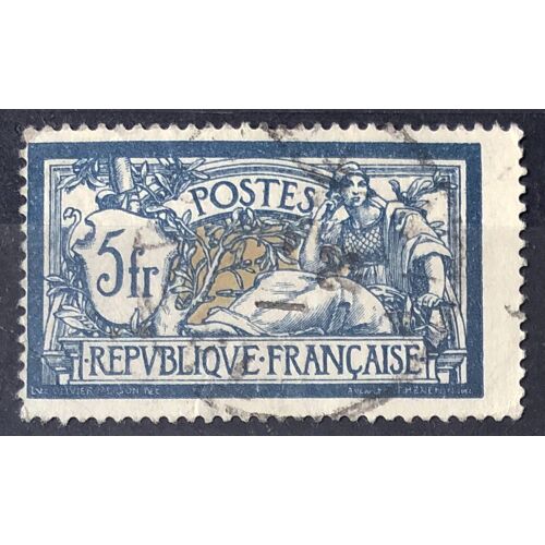 Merson 5f Bleu Et Chamois (Joli N° 123) Obl - France Année 1900 - Brn83 - N16902