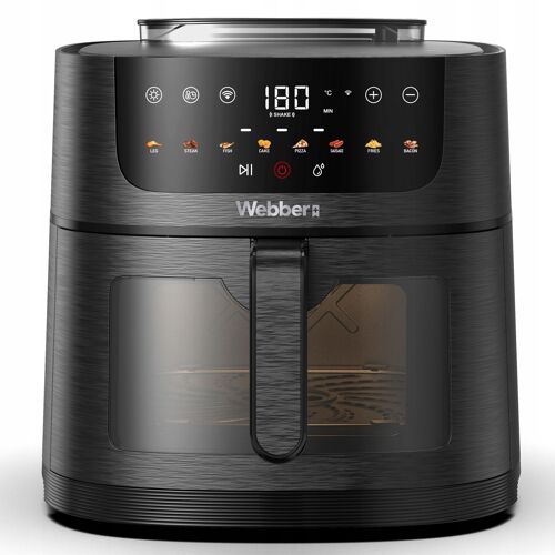 WEBBER AF938TFT Unique 8 L Autonome 1800 W Friteuse d'air chaud Noir