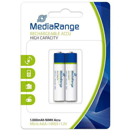 MediaRange MRBAT122 pile domestique Batterie rechargeable AAA Hybrides nickel-métal (NiMH)