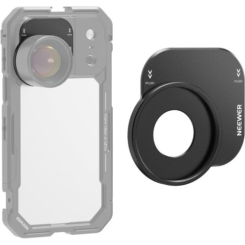 NEEWER 37mm Plaque Arrière pour Objectif Filtre pour Phone Cage PA143/PA144 Uniquement,Système Fixation Rapide pour Photographie Mobile,Compatible avec iPhone 17 Pro 17 Pro Max Beastgrip,PA152(Noir)