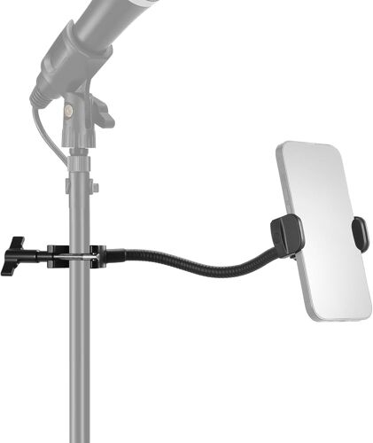 NEEWER BASICS Support de Micro Téléphone avec Bras Flexible, Support Portable avec Bras Perche à Rotule 360° et Microphone au Sol, Compatible avec iPhone Android Samsung, Enregistrement Vidéo, MS009