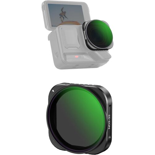 NEEWER Filtre ND Variable Compatible avec Insta360 Ace Pro et Insta 360 Ace Pro 2, Filtre à Densité Neutre Réglable ND2-32 en Verre Optique HD Multicouche, Accessoire Objectif Caméra Action,FL-C19