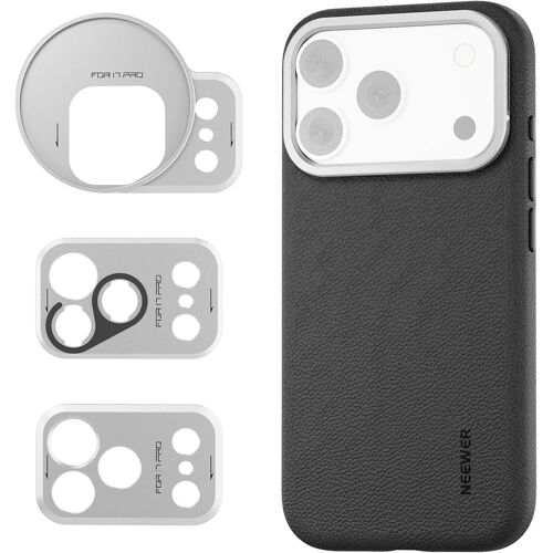 NEEWER Étui pour iPhone 17 Pro,Coque Modulaire en TPU/PC avec Anneau Filtre 67mm,Plaque Arrière Objectif de 17mm,Adaptateur Objectif à Monture T Compatible avec Moment MagSafe pour iPhone 17 Pro,PA133