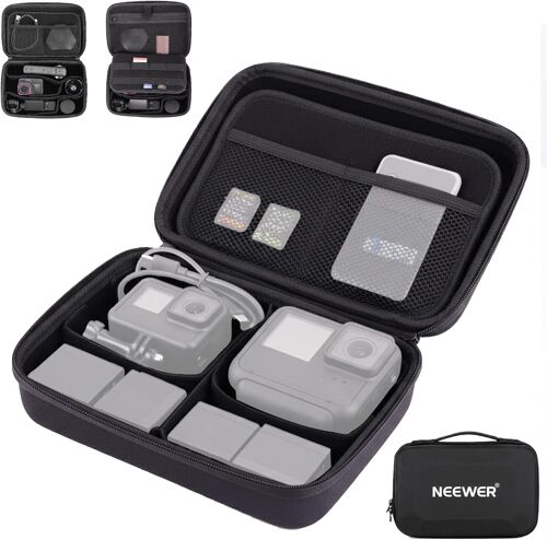 NEEWER Étui transport pour caméra d'action et accessoires,sac rangement protecteur résistant aux éclaboussures, compatible avec GoPro, DJI Osmo 360 Action 5 Pro, Pocket 3 et objectifs NEEWER, PB27