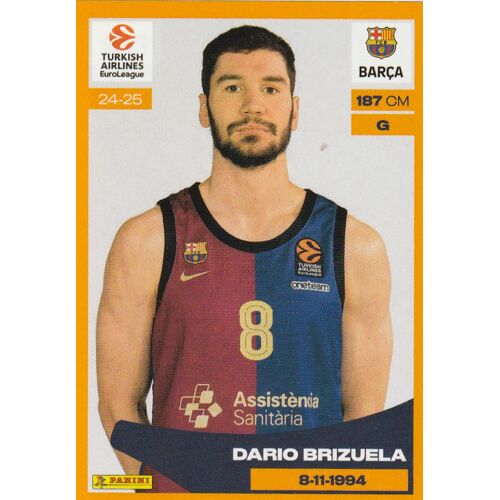Image Vignette Panini Euroleague 2024 / 2025 - N° 172 - Dario Brizuela