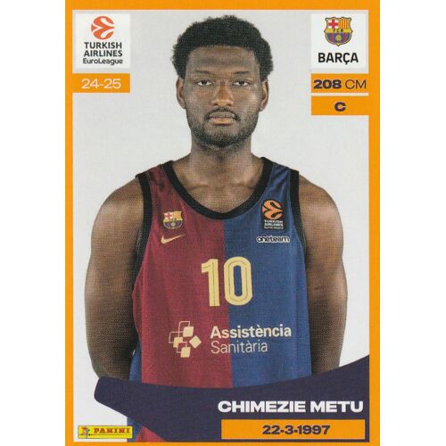 Image Vignette Panini Euroleague 2024 / 2025 - N° 183 - Chimezie Metu