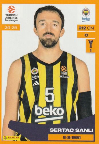 Image Vignette Panini Euroleague 2024 / 2025 - N° 215 - Sertac Sanli
