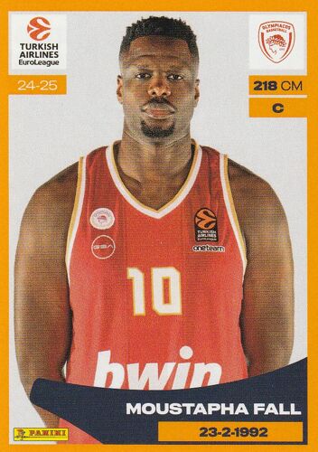 Image Vignette Panini Euroleague 2024 / 2025 - N° 264 - Moustapha Fall