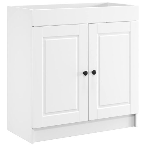vidaXL Armoire sous évier de salle de bain Blanc 78,5 x 37,5 x 81 cm