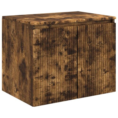 vidaXL Cabinet de Salle de Bain Mural Chêne fumé 62,5 x 44,5 x 50 cm