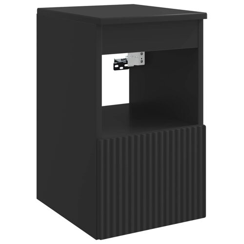 vidaXL Armoire de salle de bain Noir 30 x 44,5 x 50 cm