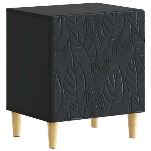 vidaXL Table de chevet Noir 43 x 34,5 x 50 cm Bois d'ingénierie