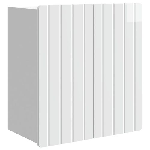 vidaXL Armoire Murale Blanc brillant 59 x 31 x 64 cm Bois d'ingénierie