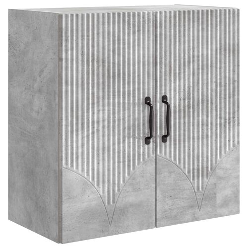 vidaXL Armoire Murale Gris béton 59 x 31 x 60 cm Bois d'ingénierie