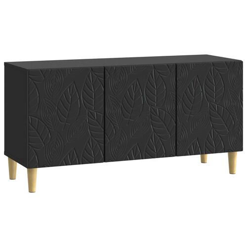 vidaXL Meuble TV 99 x 34,5 x 50 cm Noir Bois d'ingénierie
