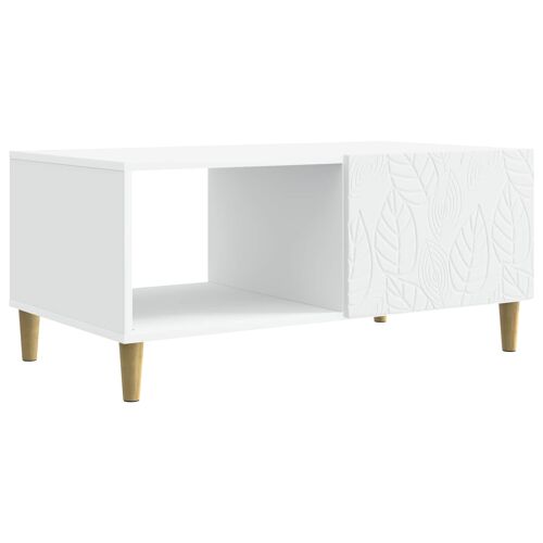 vidaXL Table basse Blanc 90 x 50 x 40 cm Bois d'ingénierie