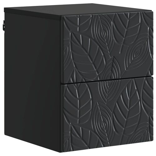 vidaXL Cabinet de chevet mural Noir 34,5 x 33 x 40 cm
