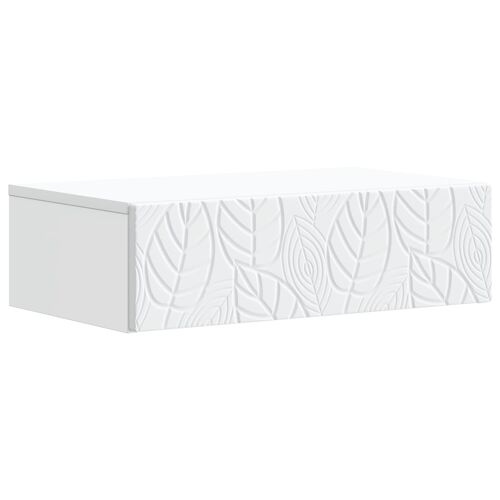 vidaXL Table d'appoint murale Blanc 87,5 x 34,5 x 17 cm