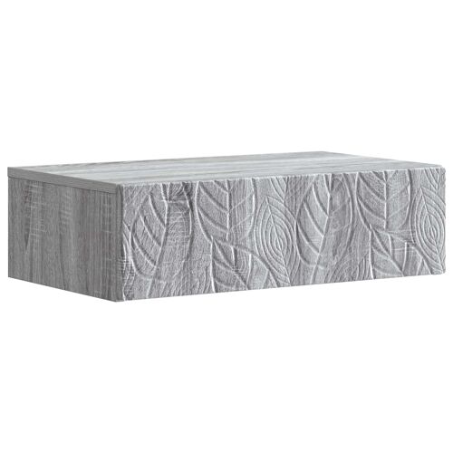 vidaXL Table d'appoint murale Sonoma gris 87,5 x 34,5 x 17 cm