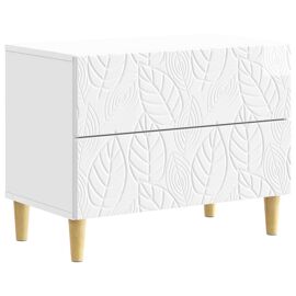 vidaXL Table de chevet Blanc brillant 62 x 34,5 x 48 cm