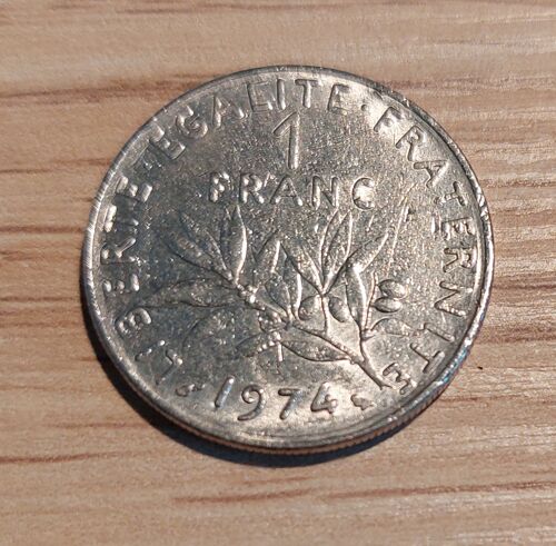 Pièce De 1 Franc Semeuse Année 1974