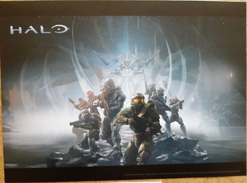 Affiche Du Jeu Vidéo " Halo ", Microsoft.