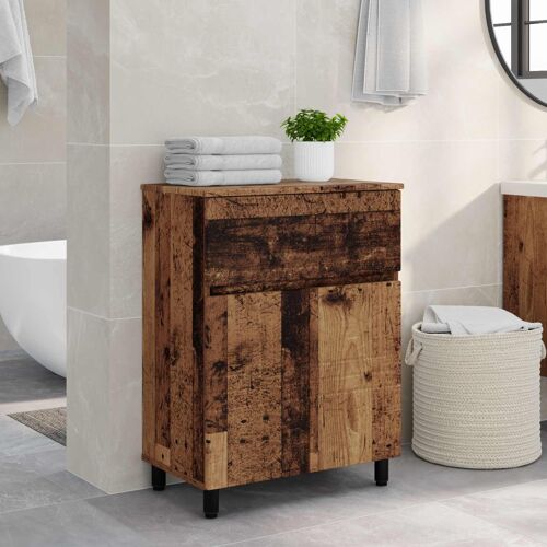vidaXL Unité de vanité de salle de bain Bois ancien 60 x 35 x 80 cm