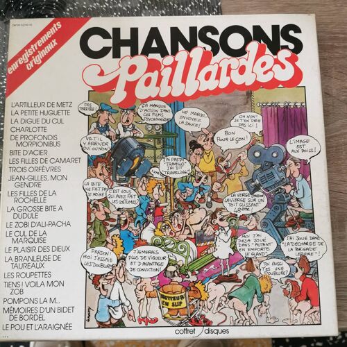 Chansons Paillardes. Coffret 3 Disques Vinyl 33t