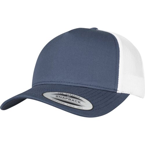 Flexfit 5-Panel Retro Trucker Snapback Cap - Navy / Blanc