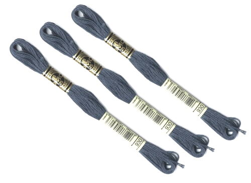 Dmc 930 Lot De 3 Échevettes Dmc Véritable Bleu Fonce Fils À Broder Mouliné Spécial 8m Dmc 25 Coton