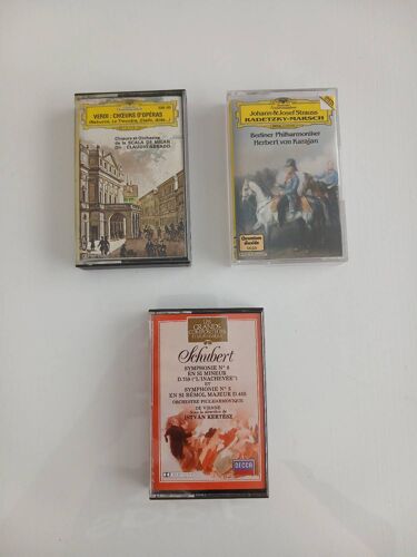 Lot Cassettes Audio Opéra Et Symphonies (Verdi, Strauss, Schubert)