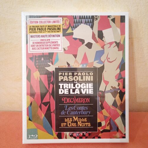 Coffret Blu Ray "Pier Paolo Pasolini La Trilogie De La Vie"3 B.R Avec Miuliples Bonus