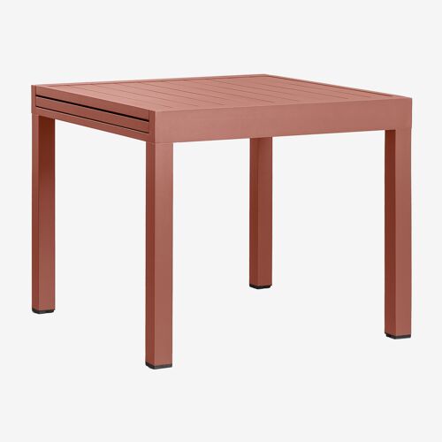 Table De Jardin Extensible En Aluminium Starmi 90-180x90 Cm Terracota