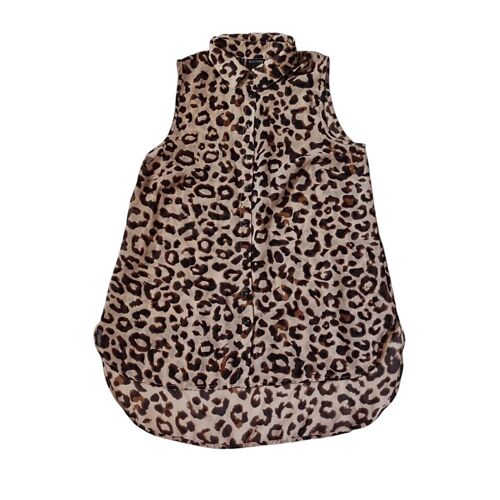 Blouse Chemisier Imprimer Léopard Xs 34