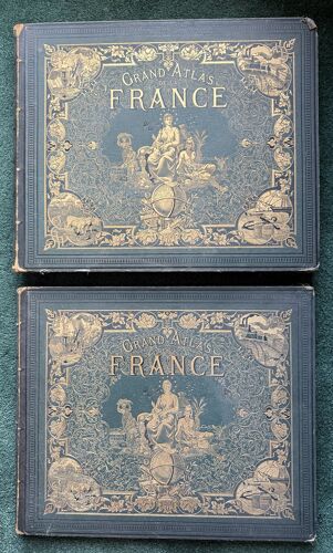 Grand Atlas Departemental De La France, De L'Algerie Et Des Colonies - 2 Tomes Complets (1878)