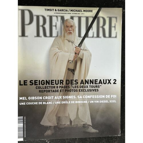 Premiere 308 Octobre 2002 Le Seigneur Des Anneaux 2 Vin Diesel Sophie Marceau Mel Gibson Juliette Binoche