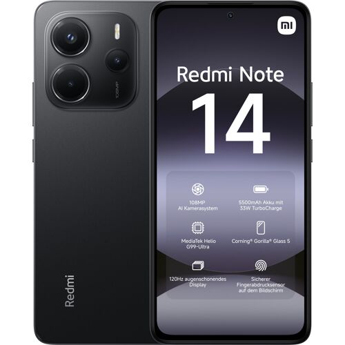 Xiaomi Redmi Note 14 + Buds 6 Lite 6.67" Double SIM hybride 4G USB Type-C 6 Go 128 Go 5500 mAh Noir