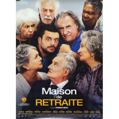 Affiche "Maison De Retraite" Avec Gérard Depardieu &amp; Kev Adams (120 X 80 Cm)