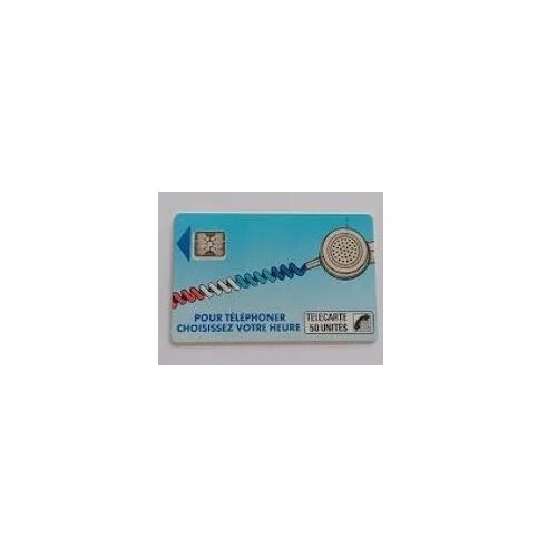 Ko35 510 5 Numéros Petit Embouti Télécarte Carte Téléphone Cordon Bleus France Télécom Puce Sans Entourage 50 Unités Sc5 Argent Sur Fond Noir Trou 0.7