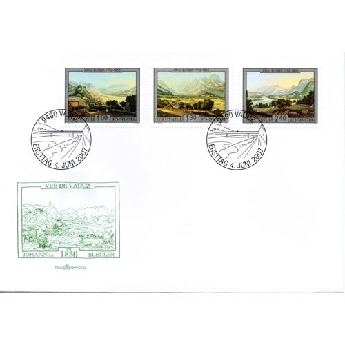 Enveloppe Premier Jour Liechtenstein : Johann L. Bleuler 2007