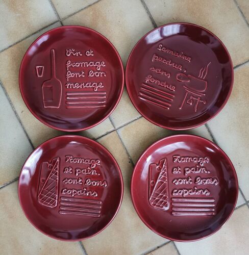 4 Assiettes À Fromage.
