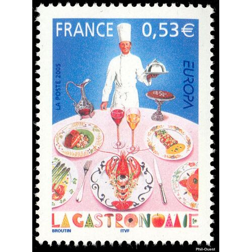 Europa : La Gastronomie Année 2005 N° 3784 Yvert Et Tellier Luxe