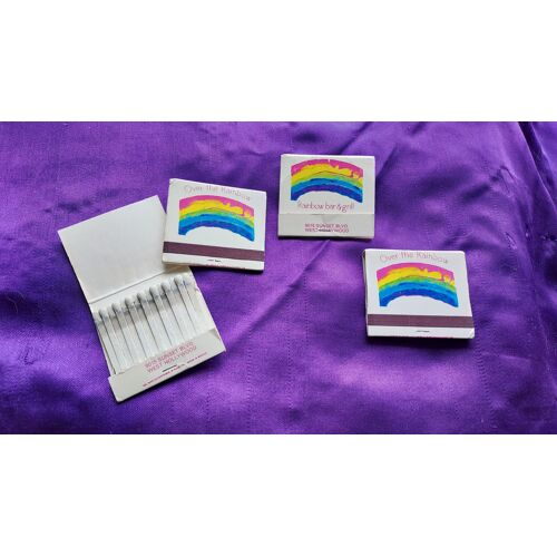 Rainbow Bar & Grill 9015 Sunset Blvd Hollywood 4 Pochettes Allumettes Années 90 4.8 X 5.4 Cm