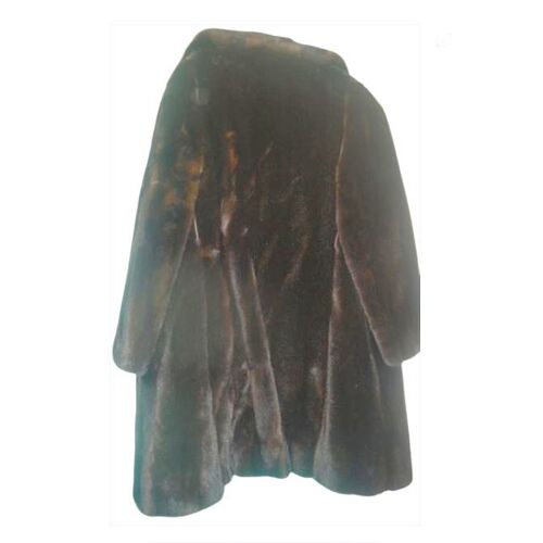 Manteau Femme - Fausse Fourrure Noire Taille 46 / 48 ·Très Bon État